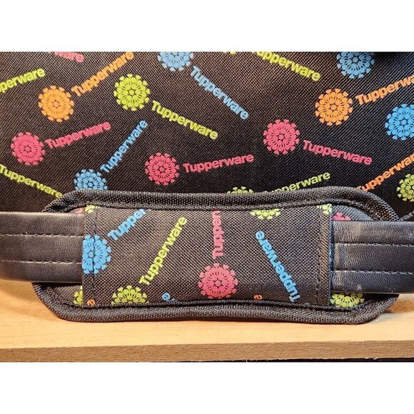 VTG Tupperware Extra Large Tote Kit Bag Colorful Logo Carry On Travel Bag - Picture 2 of 10